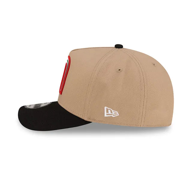 Mexico Camel Brown and Black 2Tone with Mexico Flag Patch New Era 9FIFTY A-Frame Snapback Hat